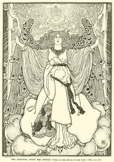 Las Puertas Celestiales se abren de George Woolliscroft Rhead