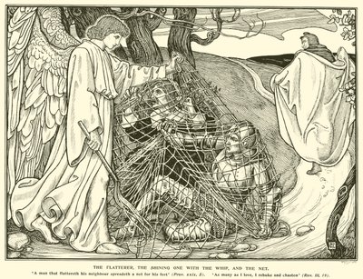 El adulador, el resplandeciente con el látigo y la red de George Woolliscroft Rhead