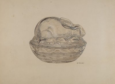 Plato cubierto de conejo de George Yanosko