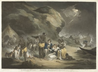 Hospitalidad africana, pub.1791 de George after Morland