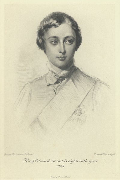 El Príncipe de Gales, el futuro Rey Eduardo VII, en su decimoctavo año, 1858 de George after Richmond