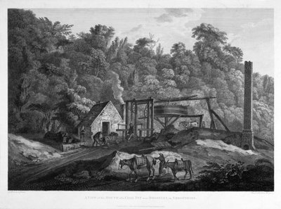Vista de la boca de una mina de carbón cerca de Broseley en Shropshire, grabado por Francis Chesham (1749-1806) 1788 de George after Robertson