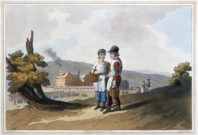Niños de fábrica, de `El traje de Yorkshire grabado por Robert Havell (1769-1832) 1814 de George after Walker