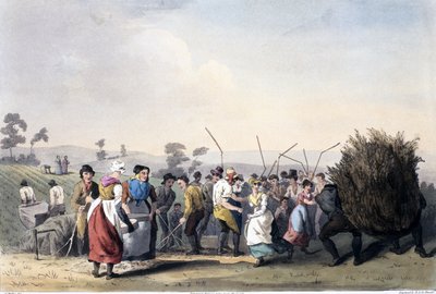 Trilla de violación, de El traje de Yorkshire grabado por Robert Havell (1769-1832) 1814 de George after Walker