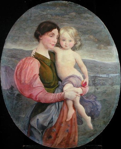 Madre e hijo: Una Madonna moderna de George de Forest Brush or Brusch