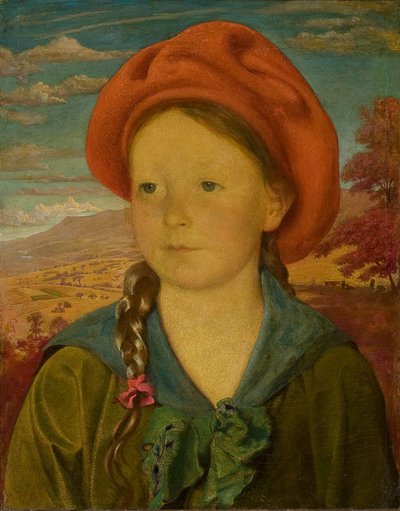 Retrato de una niña joven (Olivia Cauldwell) de George de Forest Brush or Brusch