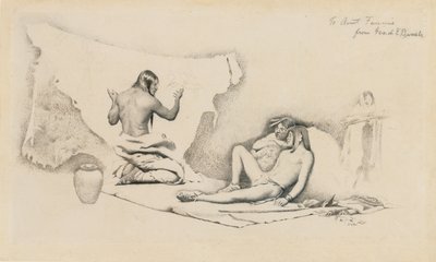 Estudio para La Historia del Escritor de Imágenes de George de Forest Brush or Brusch