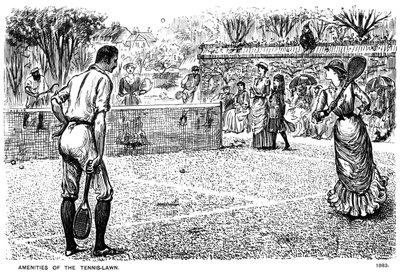 Comodidades del césped de tenis, 1883 1891 de George du Maurier