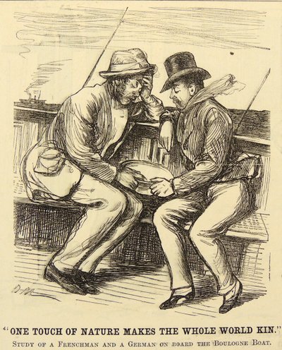Pasajeros del barco sufriendo de mareo de George du Maurier