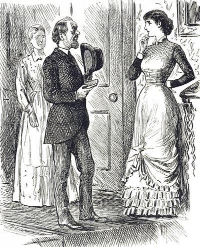 Caricatura que representa un tipo diferente de medidor de gas en uso de George du Maurier