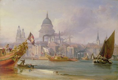 Vista de San Pablo desde el Támesis de George the Elder Chambers
