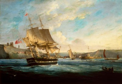 Ballenero Phoenix entrando al Puerto de Whitby de George the Elder Chambers