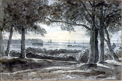 Escena de río de George the Younger Barret