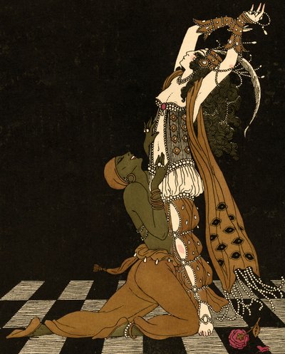Vaslav Nijinsky e Ida Rubinstein en Schéhérazade de Georges (after) Barbier