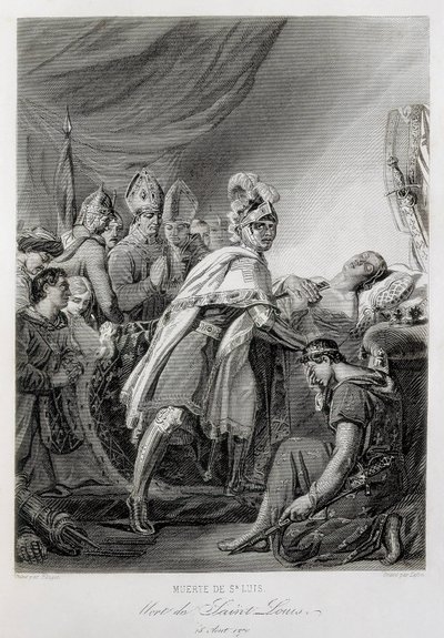 LOUIS IX, San Luis, de Francia (grabado) de Georges (after) Rouget