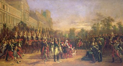 Llegada a las Tullerías de Napoleón III y sus tropas de regreso de Italia en agosto de 1859 (óleo sobre lienzo) de Georges Achille de Magrath