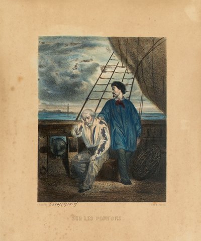 En el Pontón, grabado por H. Jannin, 1848 de Georges Alexandre after Fischer
