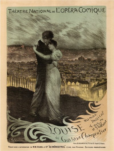Póster para la Ópera Louise de Gustave Charpentier, 1900 de Georges Antoine Rochegrosse