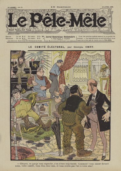 El comité electoral. Ilustración para Le Pele-Mele, 1906 de Georges Antonin Henri Mory