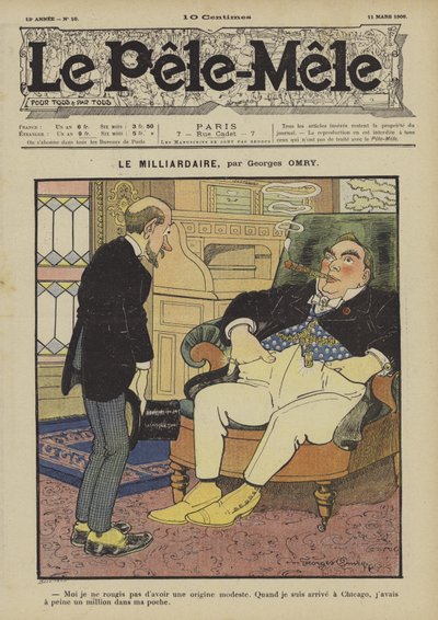El millonario. Ilustración para Le Pele-Mele, 1906 de Georges Antonin Henri Mory