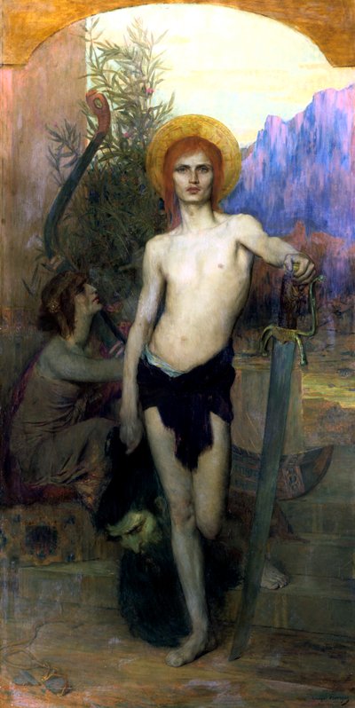 David con la cabeza de Goliat, 1894 de Georges Auguste Elie Lavergne