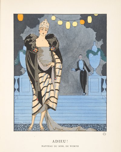Adieu, de una colección de láminas de moda de Georges Barbier