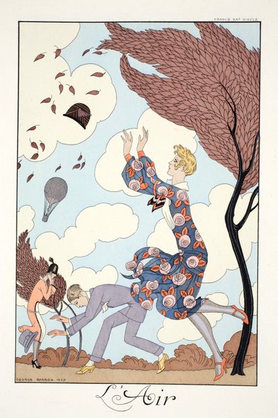 Aire, de "Falbalas & Fanfreluches, Almanach des Modes Présentes, Passées et Futures". de Georges Barbier