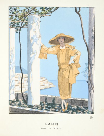Amalfi, de una colección de láminas de moda de Georges Barbier