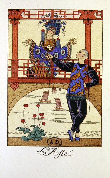 Asia", ilustración para un calendario de 1921 de Georges Barbier
