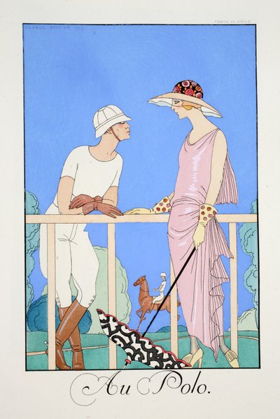 En el Polo, de "Falbalas & Fanfreluches, Almanach des Modes Présentes, Passées et Futures de Georges Barbier