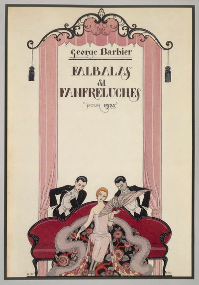 Portada de Falbalas et Fanfreluches, almanaque de 1925, de George Barbier (1882-1932), Francia, siglo XX de Georges Barbier