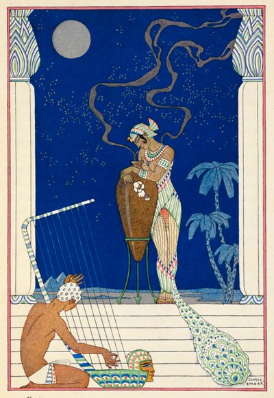 Egipto. Un personaje egipcio, y músico. de Georges Barbier