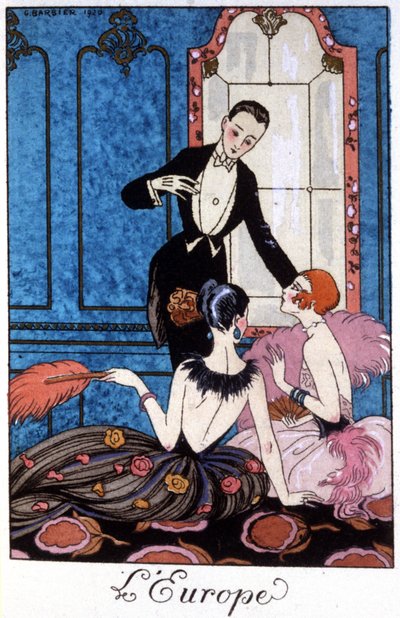 Europa, principios del siglo XX (ilustración) de Georges Barbier
