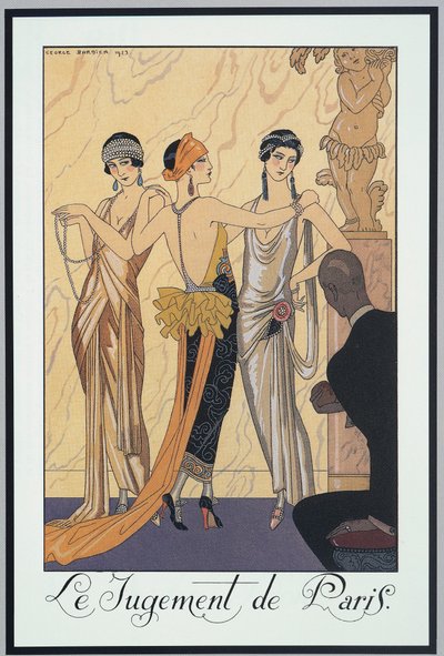 Falbalas et Fanfreluches, Almanaque de 1924,El juicio de París, de George Barbier, impresión de Georges Barbier