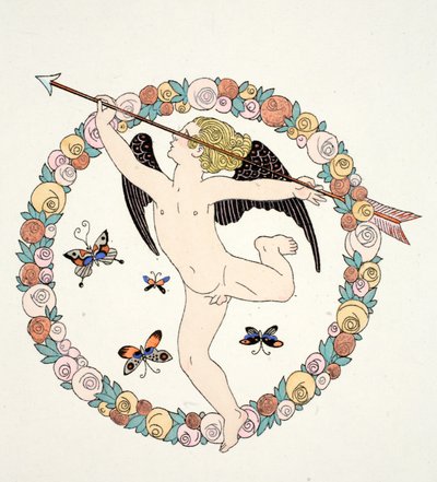 Frontispicio en "Falbalas & Fanfreluches, Almanach des Modes Présentes, Passes et Futures". de Georges Barbier