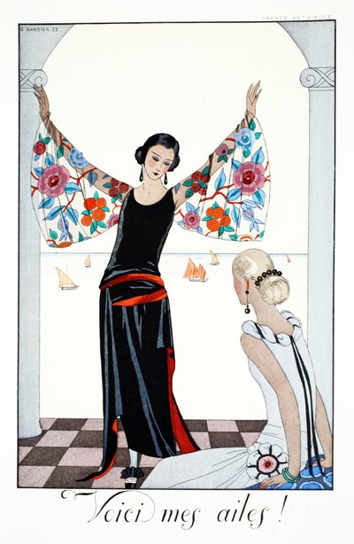 Aquí están mis Alas, de "Falbalas & Fanfreluches, Almanach des Modes Présentes, Passes et Futures de Georges Barbier