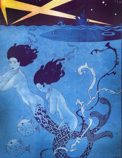 Ilustración de "La Baionnette", 29 de marzo de 1917 (litografía en color) de Georges Barbier