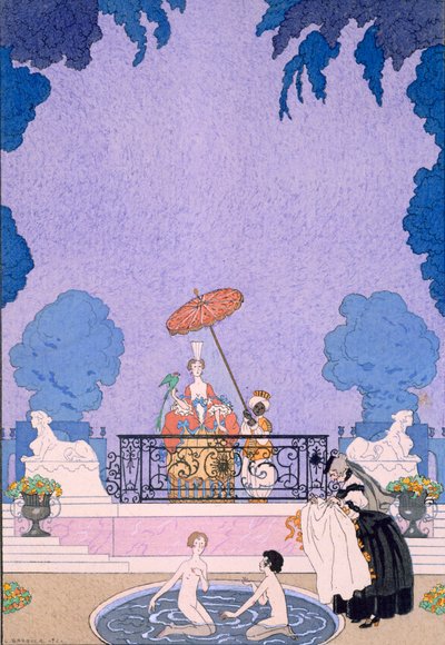 Ilustración de un libro de cuentos de hadas de Georges Barbier