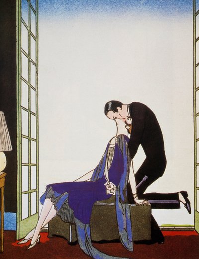 Le Feu, litografía de George Barbier (1882-1932), de Falbalas et Fanfreluches, Almanach des Modes Presentes, Passees et Futures de Georges Barbier