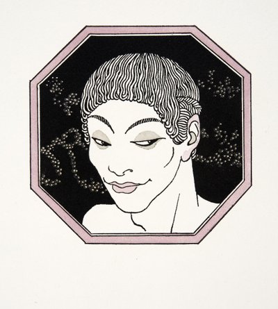 Le Tombeau des Naiades, ilustración de Les Chansons de Bilitis, de Pierre Louys, pub. 1922 (impresión en plantilla) de Georges Barbier
