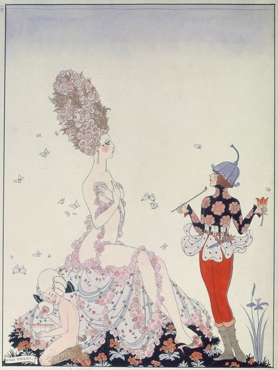 Madre Naturaleza (pluma, tinta y acuarela sobre papel) de Georges Barbier