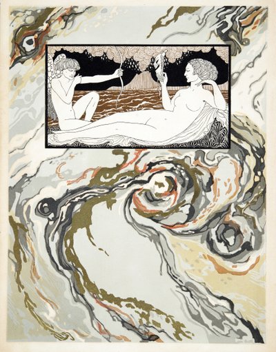 Personages de Comedie, portada, pub. 1922 (impresión en plantilla) de Georges Barbier