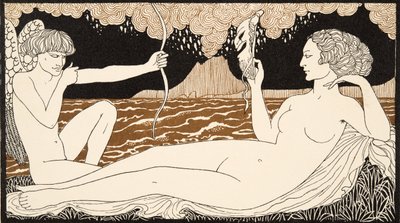 Personages de Comedie, detalle de la portada, pub. 1922 (impresión en pochoir) de Georges Barbier