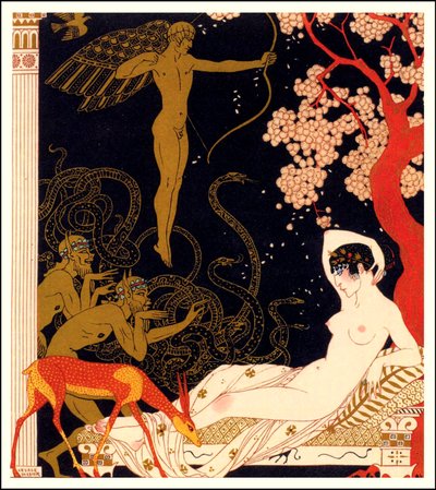 Cartel de "La Belle Helene" (litografía en color) de Georges Barbier