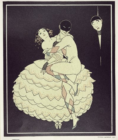 Tamara Karsavina (1885-1978) como Colombina y Vaslav Nijinsky (1890-1950) como Arlequín en 