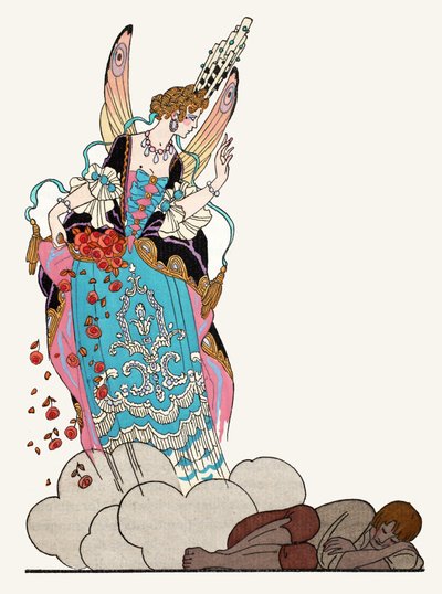El hada madrina (impresión en pochoir) de Georges Barbier