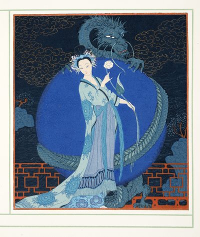 Turandot princesa de China, de Personages de Comedie, pub. 1922 (impresión en plantilla) de Georges Barbier
