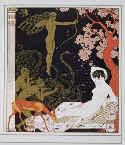 Venus, o La belle Hélène (litografía en color) de Georges Barbier