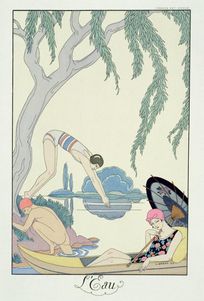 Agua, de "Falbalas & Fanfreluches, Almanach des Modes Présentes, Passées et Futures". de Georges Barbier