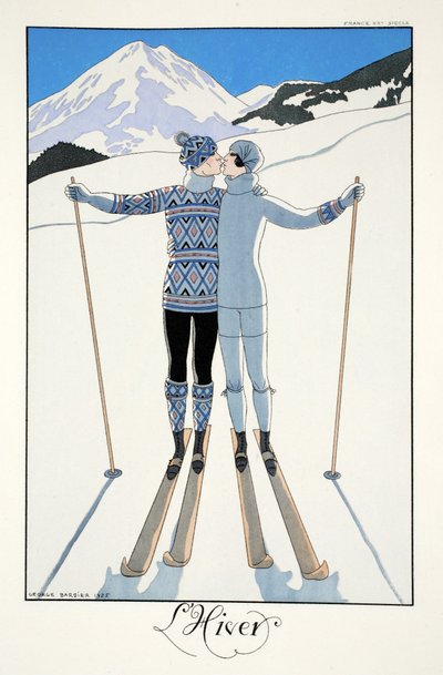 Winter, de "Falbalas & Fanfreluches, Almanach des Modes Présentes, Passées et Futures". de Georges Barbier